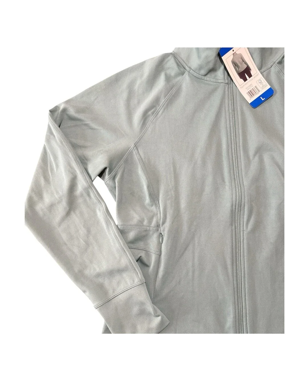 Jockey Tulip Hem Yoga Jacket in Arctic, Size Large